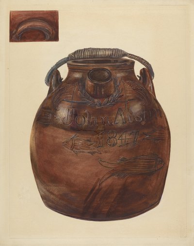 Brocca per sidro o acqua, 1935-1942 da Yolande Delasser