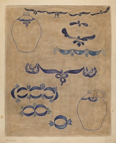 Brocca e decorazione da Yolande Delasser