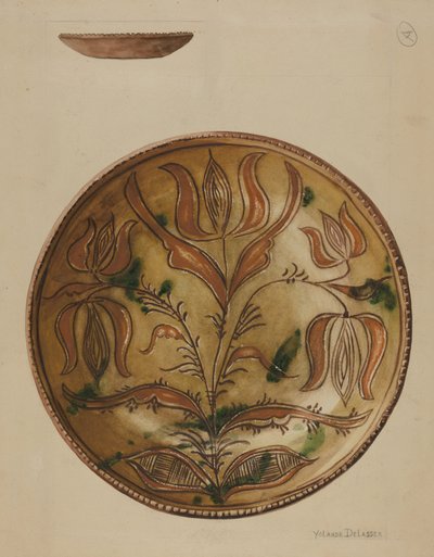 Piatto tedesco della Pennsylvania, c. 1937 da Yolande Delasser