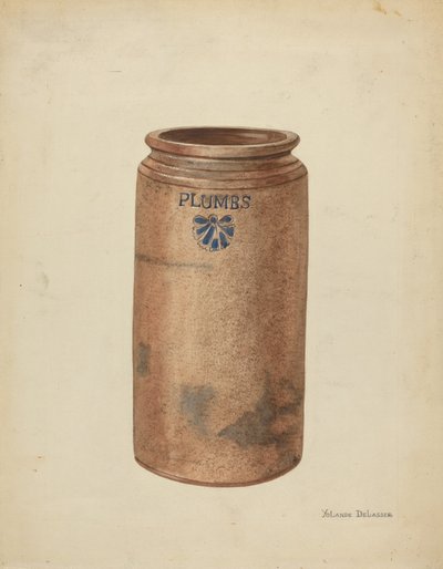 Vaso per conserve, c. 1953 da Yolande Delasser