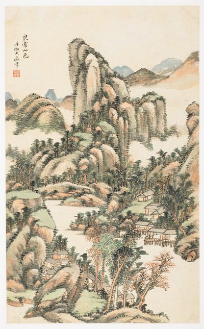 Colore di montagna sul Monte Liangchang, da un album di 12 fogli da Yongxi Jin