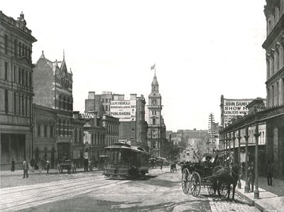 Bourke Street guardando verso est, Melbourne, Australia da York and Son