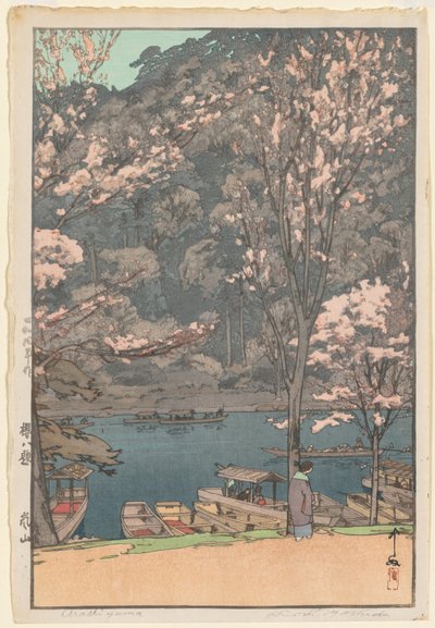 Otto scene di fiori di ciliegio: Arashiyama da Yoshida Hiroshi