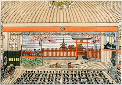 Teatro tradizionale giapponese: il palco del Kaboukiza, il principale teatro di Tokyo, con la sua piattaforma rotante da Yoshimune Arai