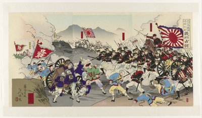 Il grande esercito giapponese sottomette la Cina: occupazione di Uiju da Yôshû Nobuyasu