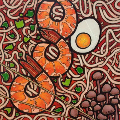Ramen noodle gamberetti, 2023 da Yue Zeng