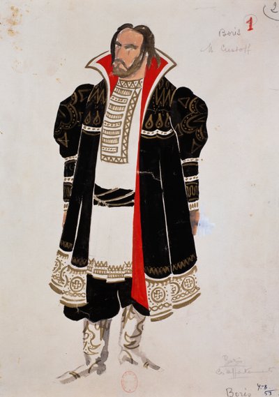 Costume per il personaggio di Boris in Boris Godunov di Modest Mussorgsky da Yves Bonnat