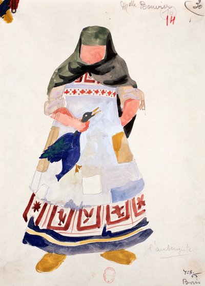 Bozzetto di Costume per la Moglie dell
