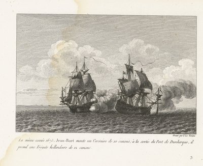 Jan Bart conquista una fregata olandese a Dunkerque, 1675 (Raccolta dei combattimenti di Jean-Bart) da Yves Marie Le Gouaz