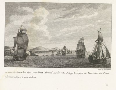 Jan Bart sulla costa inglese vicino a Newcastle, 1692 da Yves Marie Le Gouaz