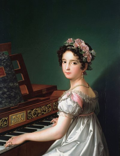Manuela González Velázquez suona il pianoforte da Zacarias Gonzalez Velazquez