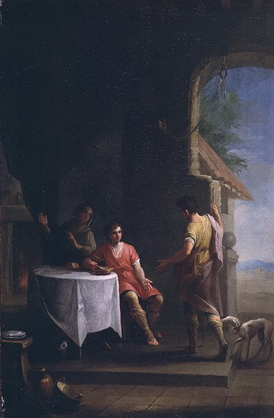 Esaù vende la sua primogenitura a Giacobbe, c.1790-1800 da Zacarias Gonzalez Velazquez