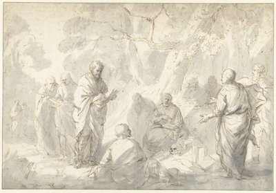 Filosofi che discutono sulla metempsicosi da Zacharias Blijhooft