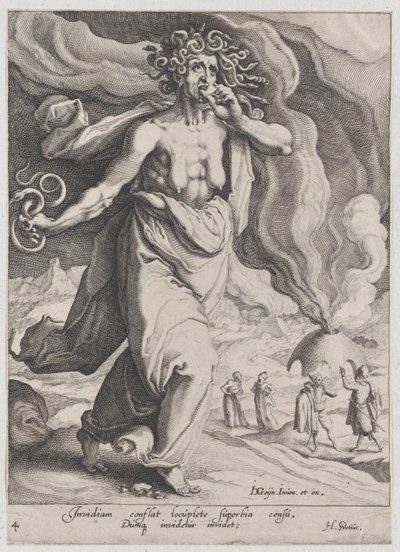 Invidia, dalle Virtù e Vizi, 1596-97 da Zacharias Dolendo