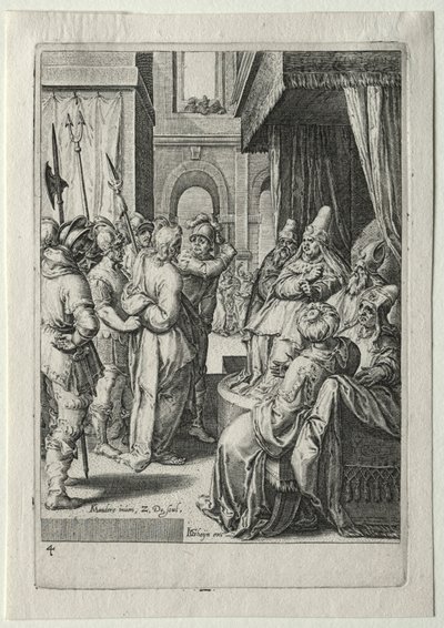 Set della Passione:  Cristo davanti a Erode da Zacharias Dolendo