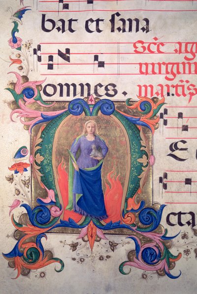 Messale 515 f.13v Iniziale istoriata 