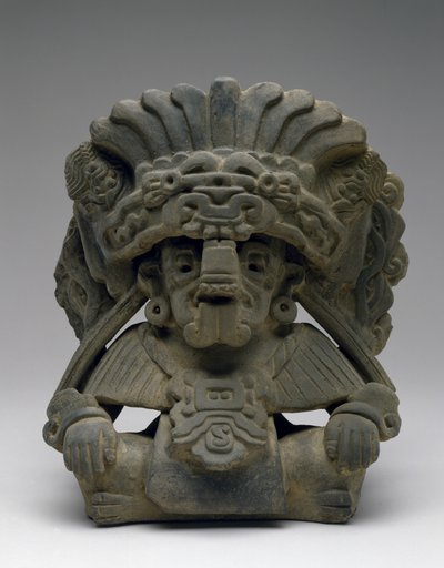 Urna con un antenato seduto, 600-900 d.C. da Zapotec Zapotec