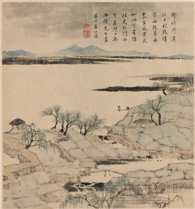 Paesaggio fluviale, maggio-agosto 1666 da Zha Shibiao