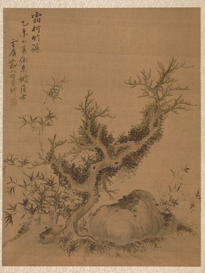 Rami gelati e bambù nano, nello stile di Su Shih, 1775 da Zhai Dakun