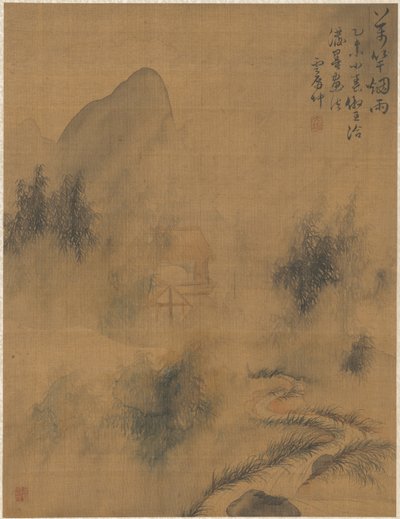 Diecimila bambù nella nebbia e nella pioggia, 1775 da Zhai Dakun