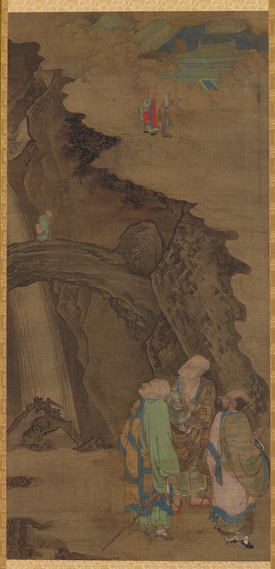Il ponte di roccia al Monte Tiantai da Zhou Jichang