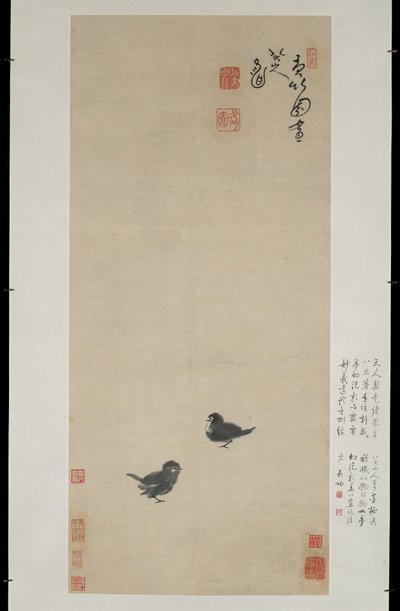 Due pulcini, c.1694 da Zhu Da