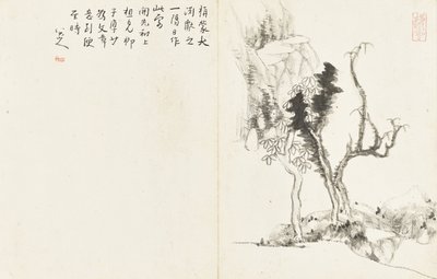 Paesaggi e Fiori, album di sei fogli da Zhu da Bada Shanren
