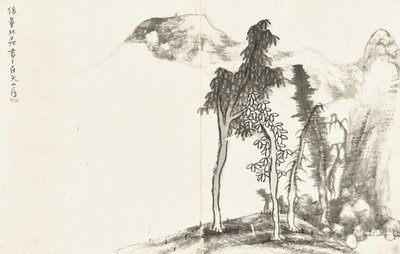 Paesaggi e fiori, album di sei fogli da Zhu da Bada Shanren