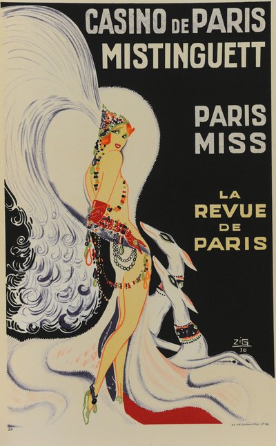 Casino de Paris. Mistinguett. Paris Miss da Zig