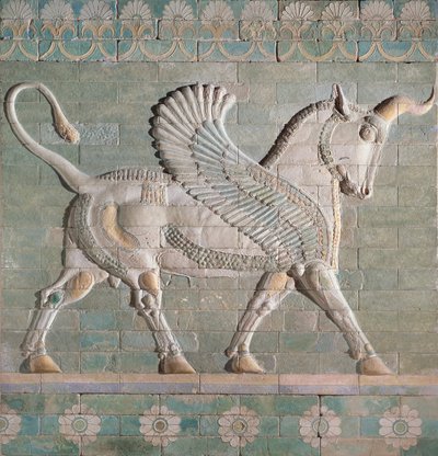 Toro alato, persiano, da Susa, dinastia achemenide, c.500 a.C. da Hippolyte Lalaise Devéria
