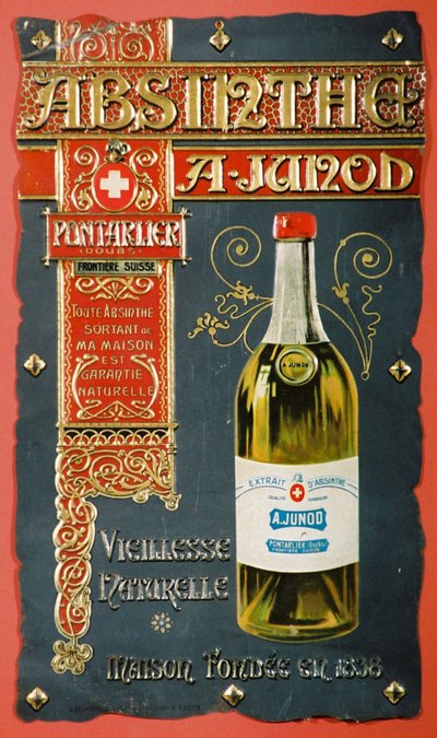 Pubblicità per Assenzio Junod, c. 1900 da Frederick (attr. to) Barnard