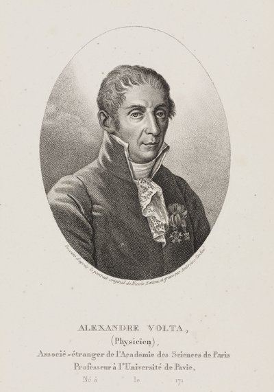 Alessandro Volta, fisico e inventore italiano, c 1800 da Frederick (attr. to) Barnard
