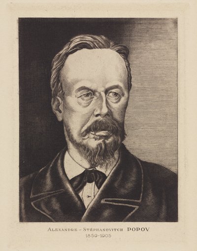 Alexandre-Stephanovich Popov, fisico russo, c 1905 da Frederick (attr. to) Barnard