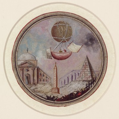 Un disastro precoce in mongolfiera, c 1785 da Frederick (attr. to) Barnard