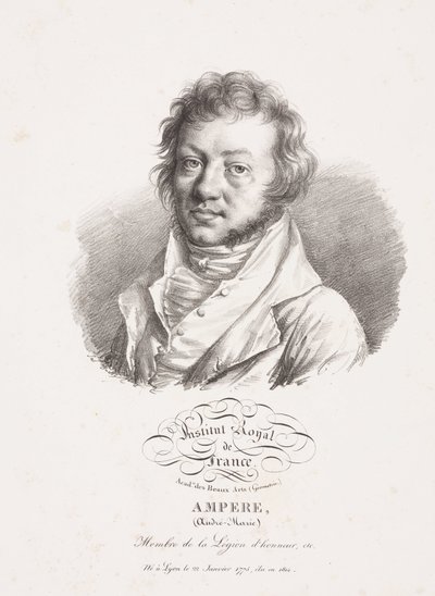 Andre-Marie Ampere, fisico e matematico francese, c 1820 da Frederick (attr. to) Barnard