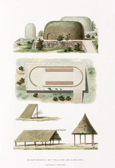 Architettura Edifici nel villaggio di Likiliki da Frederick (attr. to) Barnard