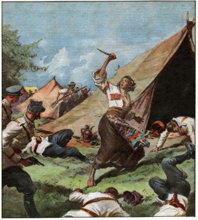 Arresto di una regina zingara da . .
