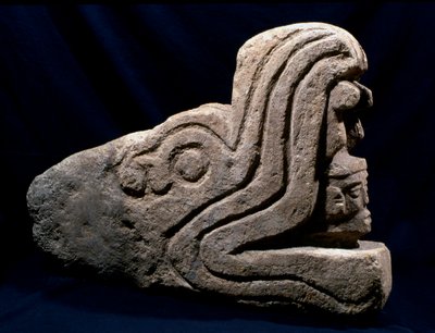 Marcatore del gioco della palla da Mixco Viejo, Guatemala, periodo post-classico da Hippolyte Lalaise Devéria