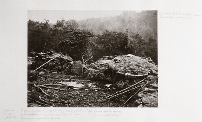 Trincee su Little Round Top Hill, Gettysburg, Pennsylvania, luglio 1863 da Ferdinand Georg Waldmuller
