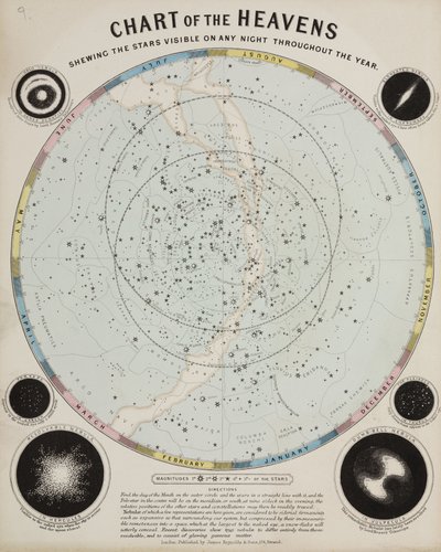 Carta dei cieli, c 1850 da John Pardon