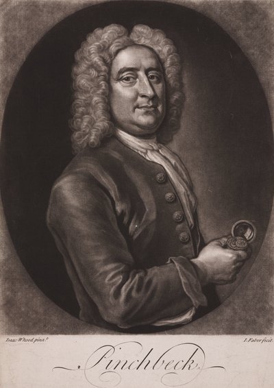 Christopher Pinchbeck, orologiaio e produttore di giocattoli inglese, c 1725 da Frederick (attr. to) Barnard