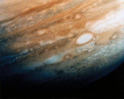 Primo piano dei modelli di nuvole di Giove da Ferdinand Georg Waldmuller