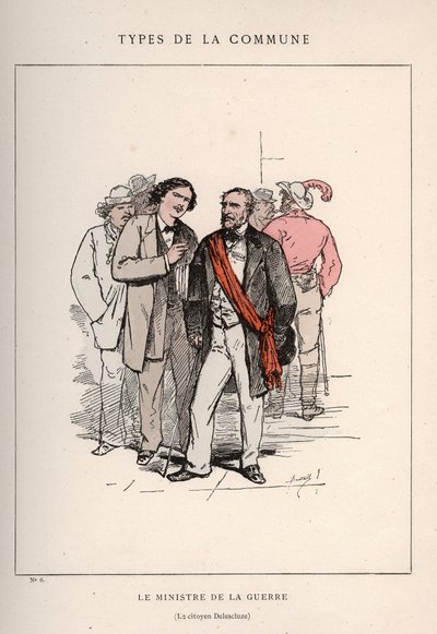 Comune di Parigi: costume di THE MINISTER OF LA WAR - LE CITIZEN DELESCLUZE (6) in "Les Communeux" da Frederick (attr. to) Barnard