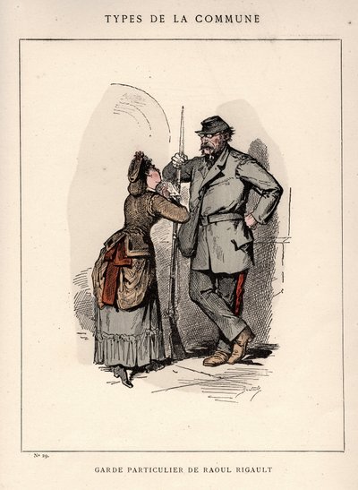 Comune di Parigi: abito di GARDE PARTICULIER DE RAOUL RIGAULT (29) in "Les Communeux" da Frederick (attr. to) Barnard