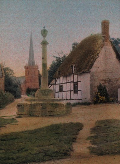 Cottage dal tetto di paglia da Frederick (attr. to) Barnard