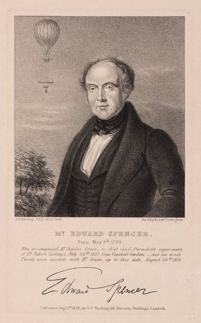 Edward Spencer, avvocato e aeronauta inglese da Frederick (attr. to) Barnard