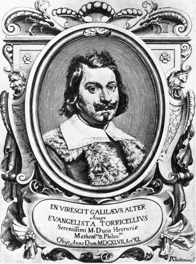 Evangelista Torricelli, fisico italiano da Ferdinand Georg Waldmuller