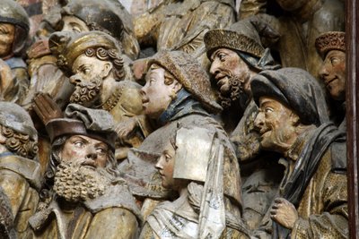 FRANCIA. Hauts-de-France. SUM. Amiens. Cattedrale di Nostra Signora. Parete sud del coro. Dettaglio dei bassorilievi che raffigurano la storia di San Firmino. Arte gotica. Rilievo da Ferdinand Georg Waldmuller
