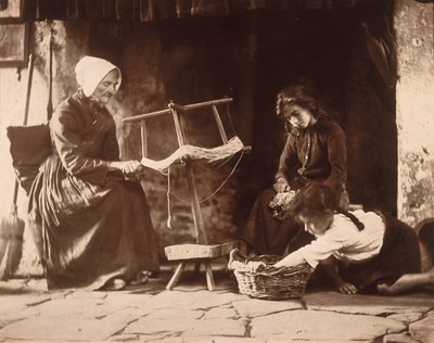 Donna che tesse, circa 1900 da Frederick (attr. to) Barnard