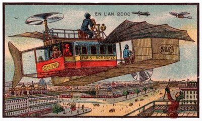 Autobus volante a Parigi da . .